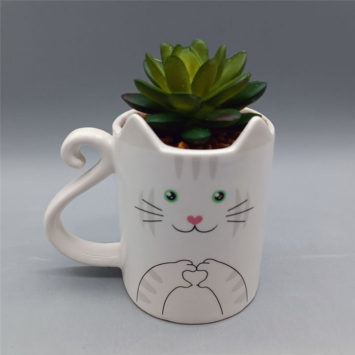 NEWEST SAMPLE--ceramic pot with artificial plant